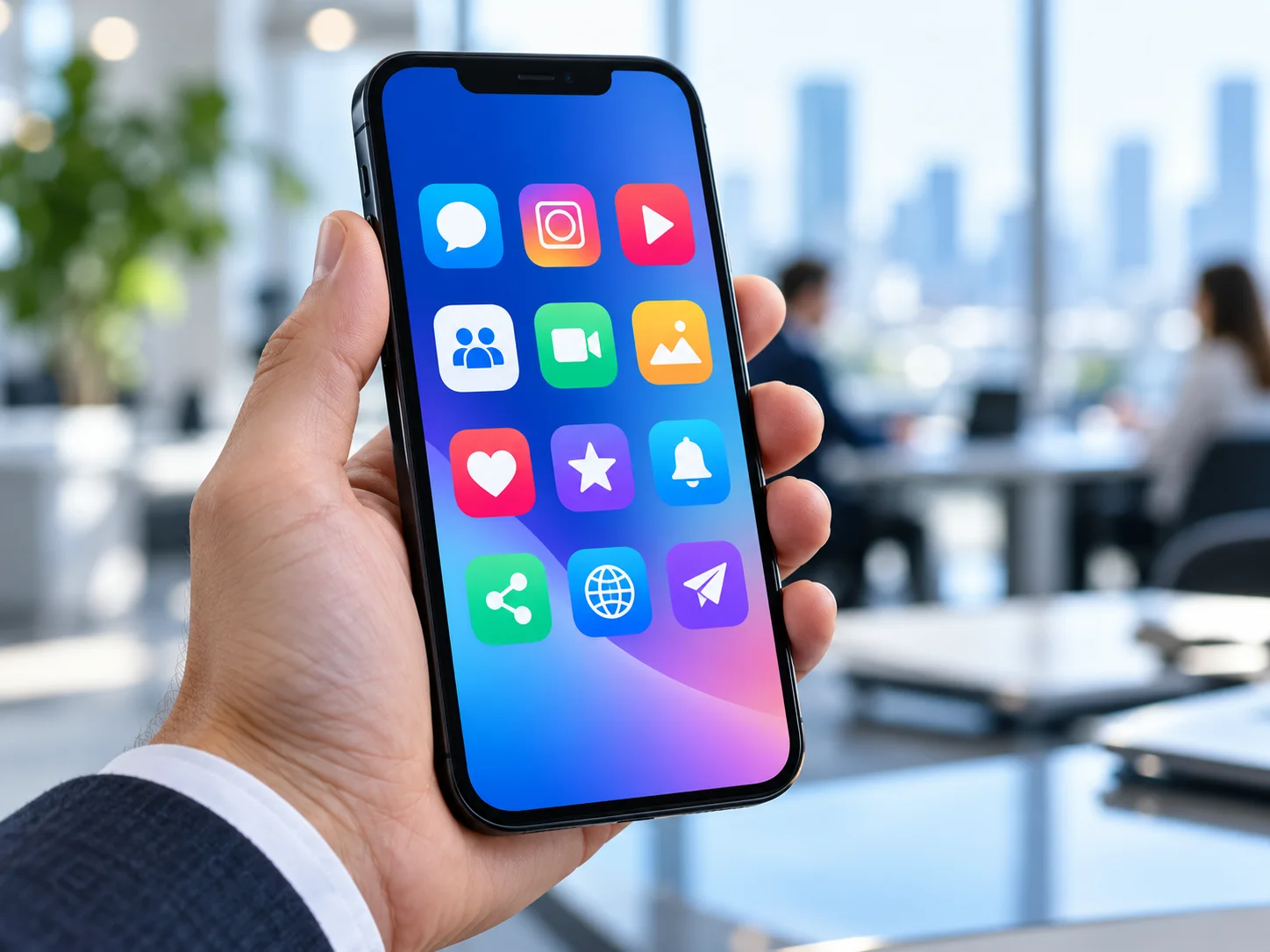 Sharing content through social media on a smartphone