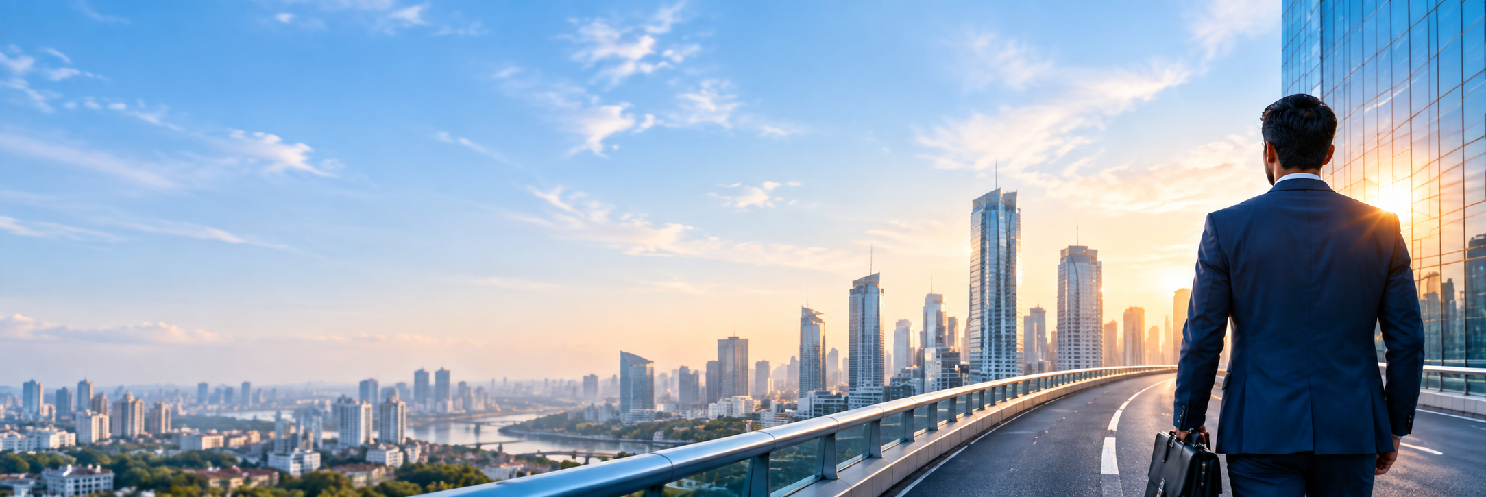 HGB Finance client walking toward the future